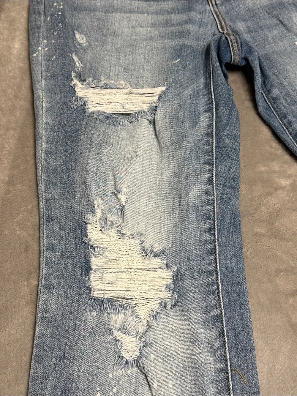 JB Light Wash Distressed Paint Splatter Boyfriend Fit style JB82155LT Item 72504